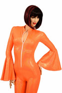 Trumpet Sleeve Bell Bottom Flare Catsuit - 3