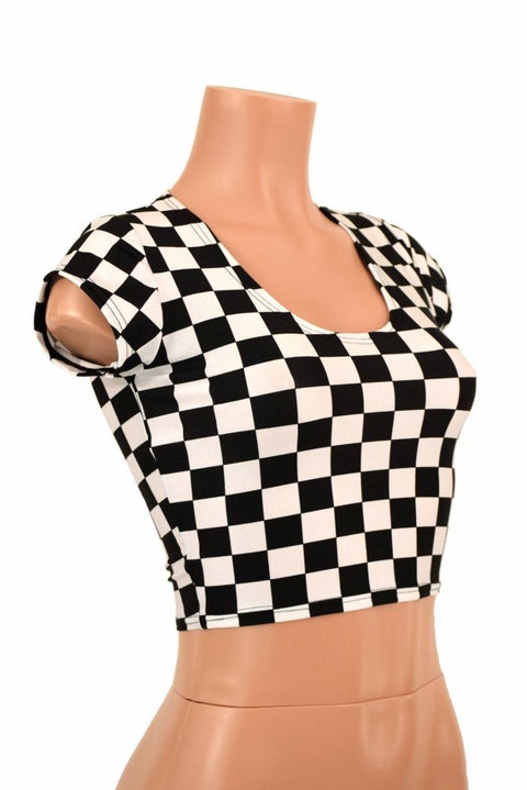 Checkered Crop Top - Coquetry Clothing