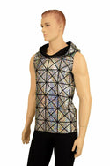 Mens Silver Holographic Hoodie - 5