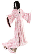 Reversible Minky Faux Fur Puddle Train Robe with Belt - 5