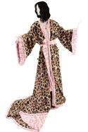 Reversible Minky Faux Fur Puddle Train Robe with Belt - 10