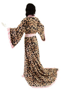 Reversible Minky Faux Fur Puddle Train Robe with Belt - 12