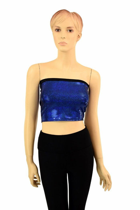 Blue Sparkly Jewel Tube Top - Coquetry Clothing