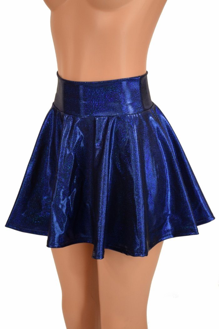 Blue Sparkly Jewel Mini Rave Skirt | Coquetry Clothing