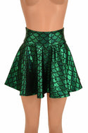 Green Mermaid Mini Rave Skirt - 2