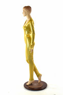Gold Holographic Long Sleeve Catsuit - 4