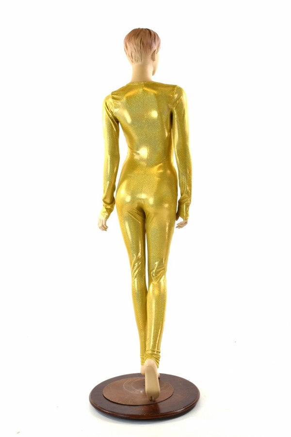 Gold Holographic Long Sleeve Catsuit - 3