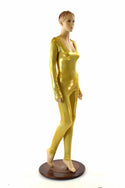 Gold Holographic Long Sleeve Catsuit - 2