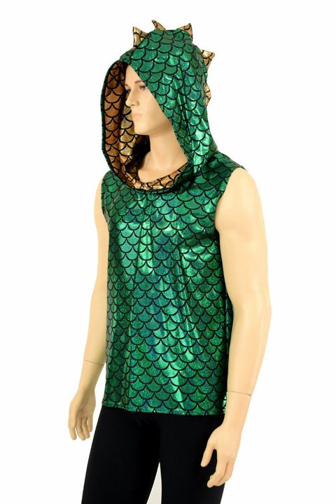 Mens Green Dragon Hoodie - Coquetry Clothing