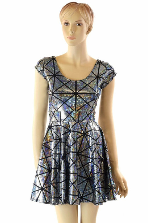 Cracked Tiles Skater Dress - Coquetry Clothing