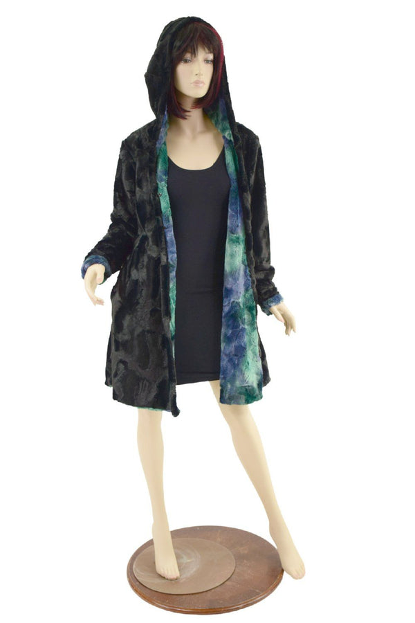 Reversible Double Minky A Line Coat - 9