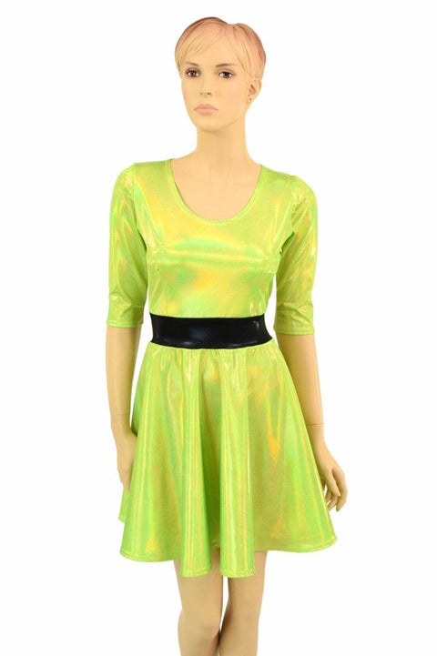 Lime "Buttercup" Skater Dress - Coquetry Clothing