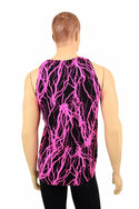 Mens Neon UV Glow Lightning Muscle Shirt - 3