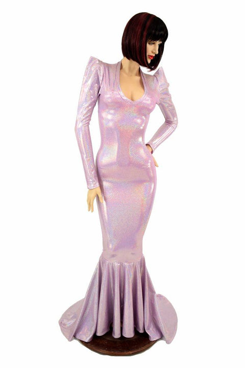 Lilac Sharp Shoulder Gown - Coquetry Clothing