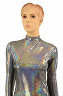 Silver Holographic Short Collar Catsuit - 7