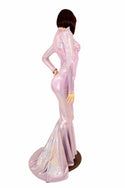 Lilac Sharp Shoulder Gown - 2
