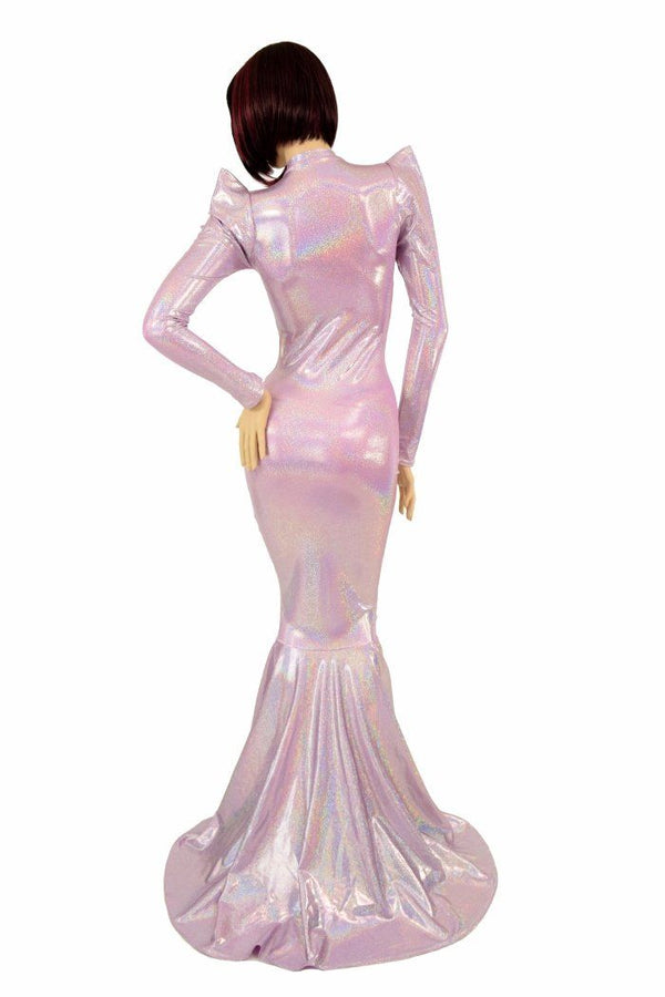 Lilac Sharp Shoulder Gown - 3