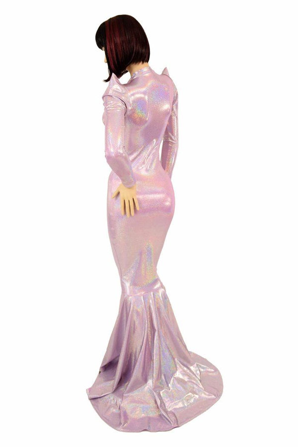 Lilac Sharp Shoulder Gown - 4