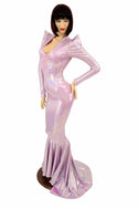 Lilac Sharp Shoulder Gown - 5