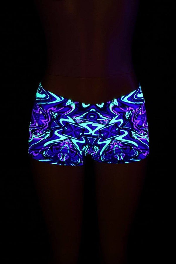 UV Glow Neon Melt Lowrise Shorts - 6
