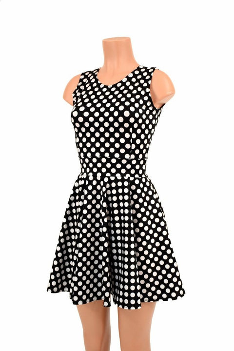 Polka Dot Pocket Skater Dress - Coquetry Clothing