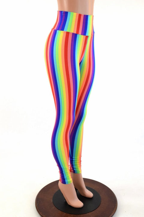 Rainbow High Waist Leggings - Coquetry Clothing