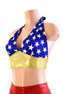 Wonder Woman Inspired Darted Tie Back Halter - 1