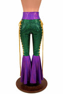 Mardi Gras Lace Up Bell Bottom Flares - 7