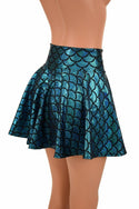 Turquoise Mermaid Mini Rave Skirt - 4