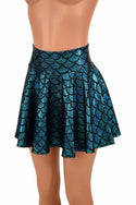 Turquoise Mermaid Mini Rave Skirt - 2