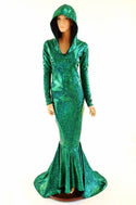 Green Kaleidoscope Puddle Train Gown - 3
