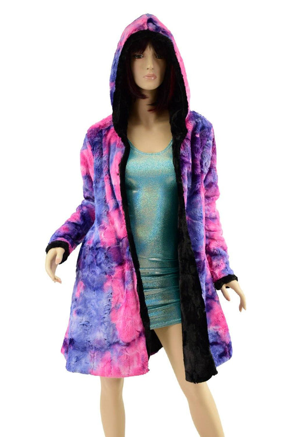 Reversible Double Minky A Line Coat - 8