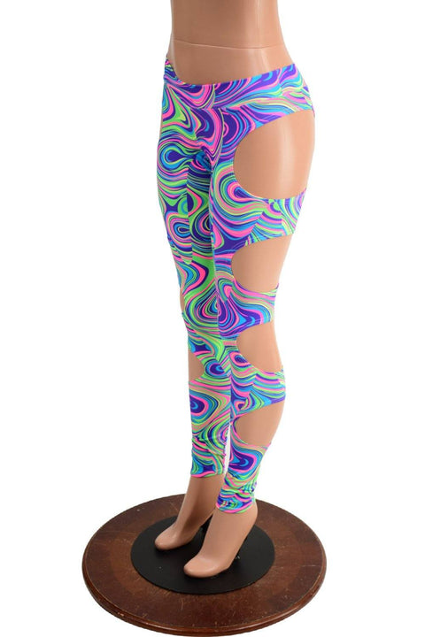 Lowrise Quad Cutout Leggings in Glow Worm - Coquetry Clothing