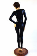 Black Mystique Zipper Catsuit - 3