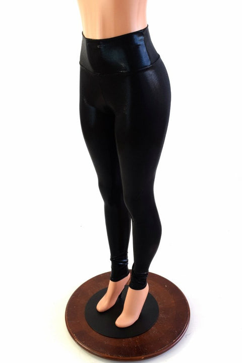 Black Mystique High Waist Leggings - Coquetry Clothing