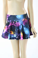 Galaxy Print Mini Skirt - 1