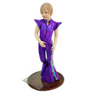 Kids Bell Bottom Catsuit with Flip Sleeves and Side Panels - Coquetry Clothing