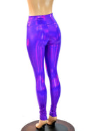 Purple High Waist Leggings - 2