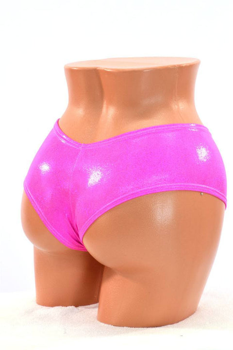 Pink Holographic Ultra Cheeky Booty Shorts - Coquetry Clothing