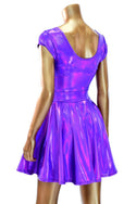 Purple Holographic Skater Dress - 4
