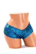 Turquoise Holographic Cheeky Shorts - 3