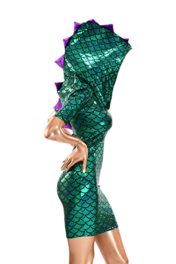 Mardi Gras Sharp Shoulder Dragon Dress - 5