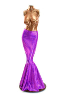 Purple High Waist Mermaid Skirt - 2
