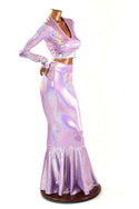 Lilac Crop & Mermaid Skirt Set - 4