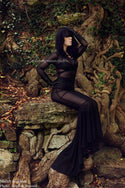 Mesh Puddle Train Gown - 13