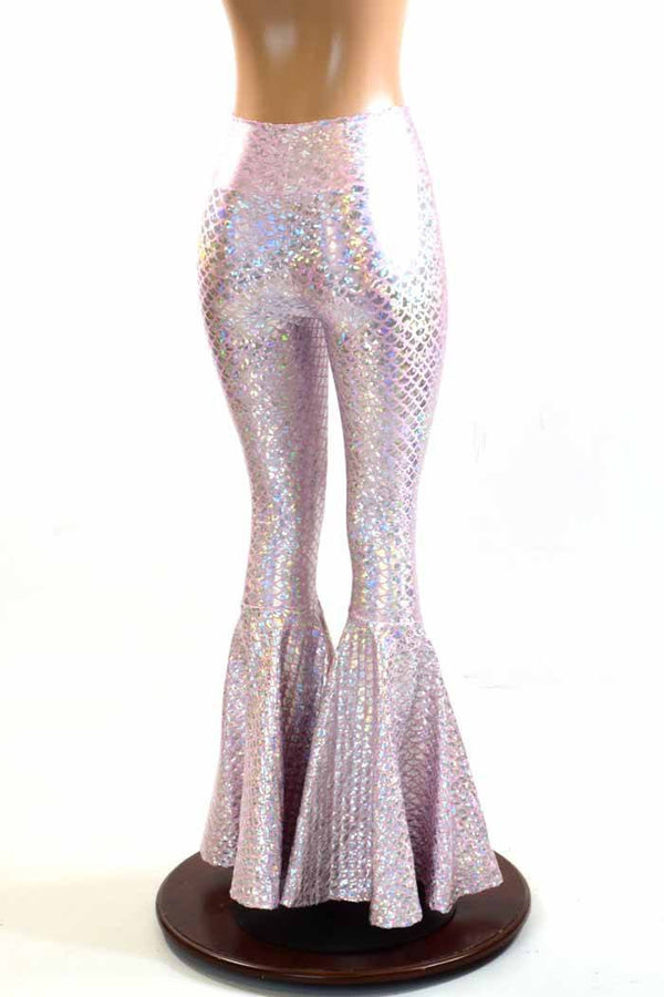 Pink Mermaid High Waist Bell Bottom Flares | Coquetry Clothing