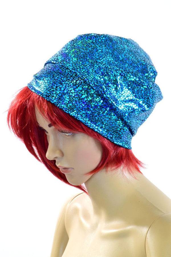 Turquoise Holographic Beanie - 3