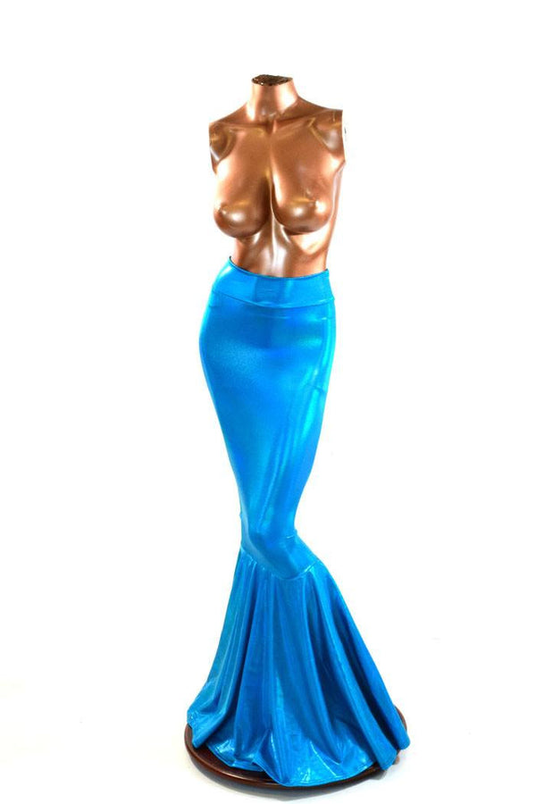 Peacock High Waist Mermaid Skirt - 3