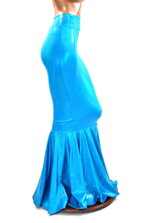Peacock High Waist Mermaid Skirt - 7