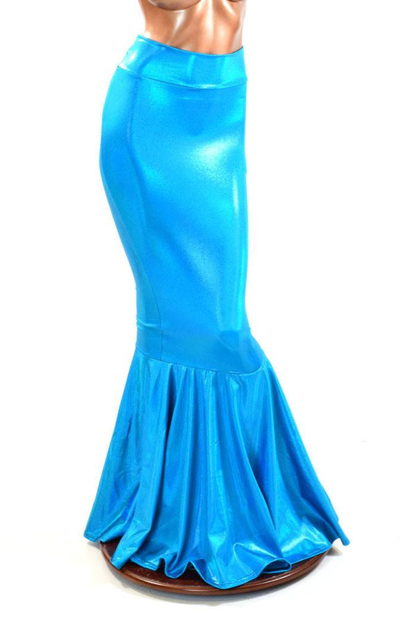 Peacock High Waist Mermaid Skirt - 2